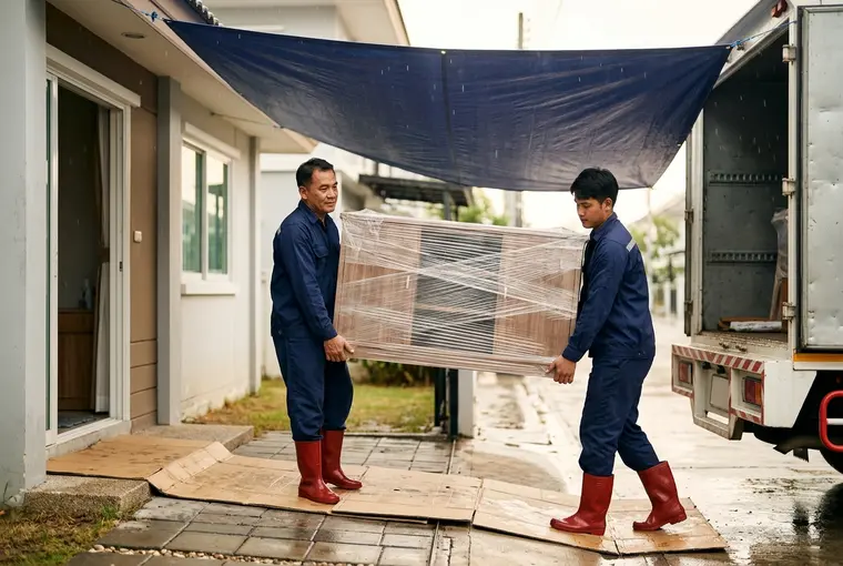 เทคนิคหน้างานวันฝนตก ที่ทีมมืออาชีพทำแล้วต่างจากขนกันเอง
